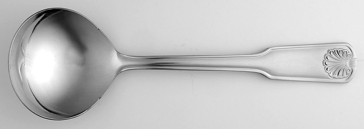Shell (Stainless) Solid Gravy Ladle by Cambridge Silver-1