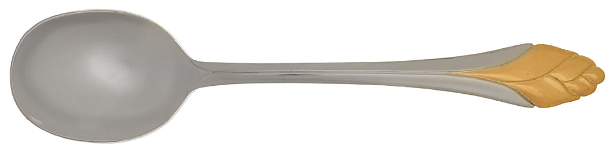 Chantal-Gold Accent Round Bowl Soup Spoon (Cream Soup) HC by Cambridge Silver-1