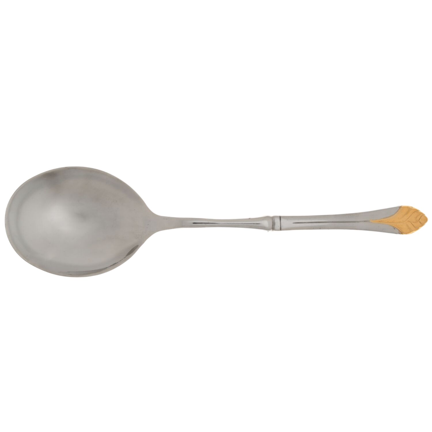 Chantal-Gold Accent Casserole Spoon with Smooth Stainless Bowl HC by Cambridge Silver-1