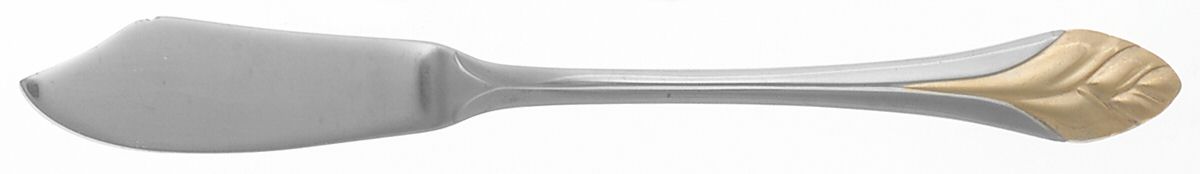 Chantal-Gold Accent Flat Handle Master Butter Knife by Cambridge Silver-1
