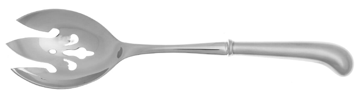 Queen Anne (Stainless, Satin) Salad Serving Fork with Stainless Prongs HC by Cooper Bros & Sons-1
