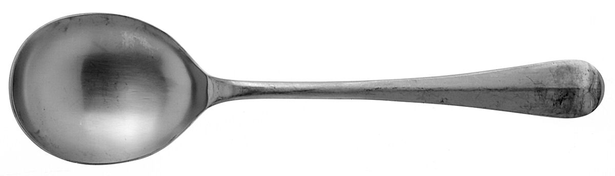 Queen Anne (Stainless, Satin) Round Bowl Soup Spoon (Gumbo) by Cooper Bros & Sons-1