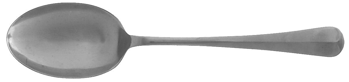 Queen Anne (Stainless, Satin) Vegetable Serving Spoon (Solid) by Cooper Bros & Sons-1