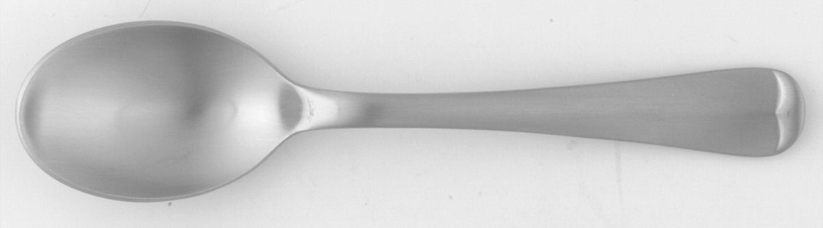 Queen Anne (Stainless, Satin) Demitasse Spoon by Cooper Bros & Sons-1