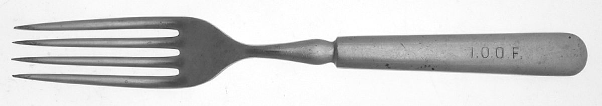 CGR1 (Silverplate) Indented Solid Handled Fork by Craig-1