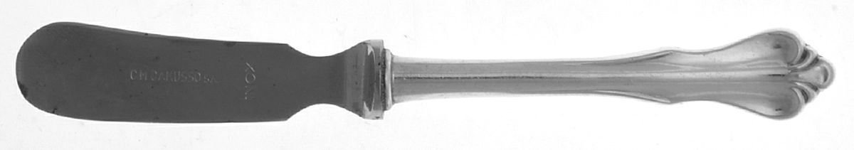 Colonial (Sterling) Butter Spreader Hollow Hdl-Paddle/Stainless Blade by Camusso (Peru)-1