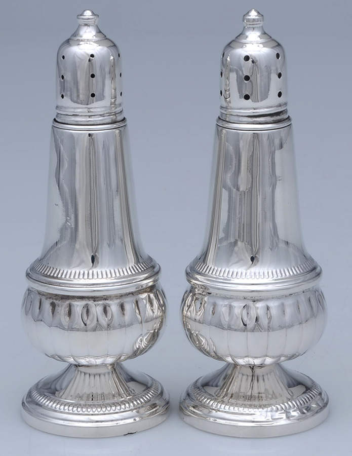 Sterling Hollowware Weighted Salt and Pepper Set by Crown Silver Co-1