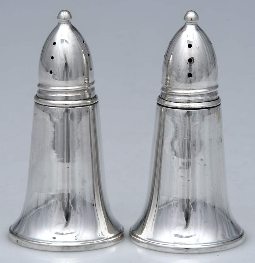 Sterling Hollowware Weighted Salt and Pepper Set by Crown Silver Co-1