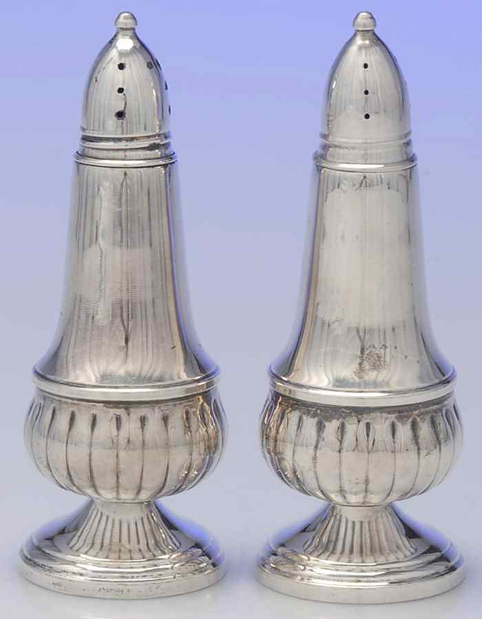 Sterling Hollowware Weighted Salt and Pepper Set by Crown Silver Co-1