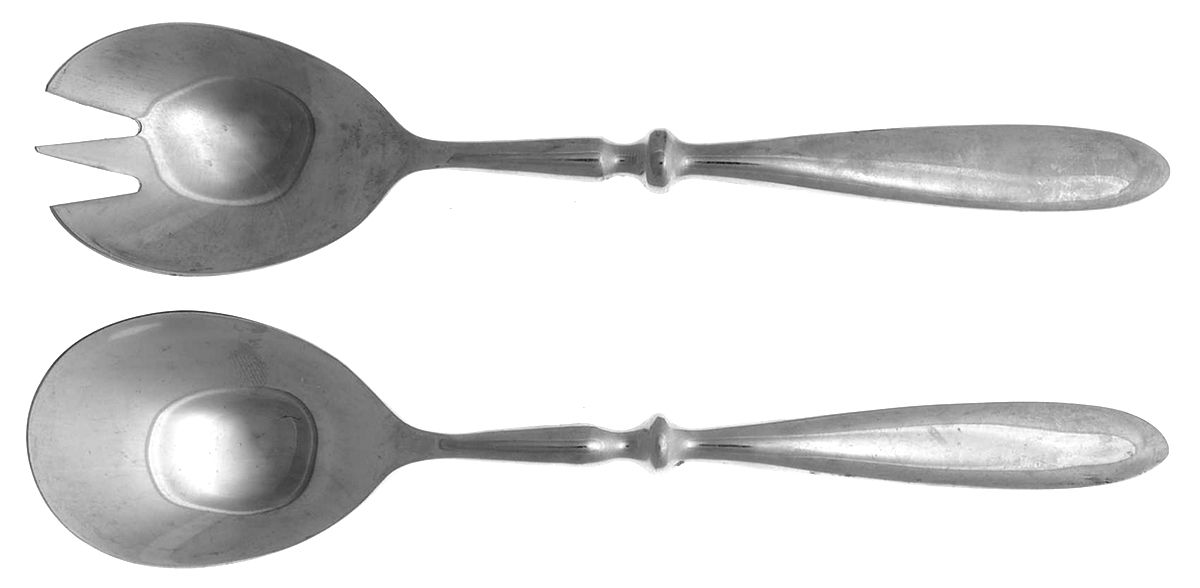 Townhouse (Stainless, Glossy) (2 Pc) Solid Salad Set by Cambridge Silver-1