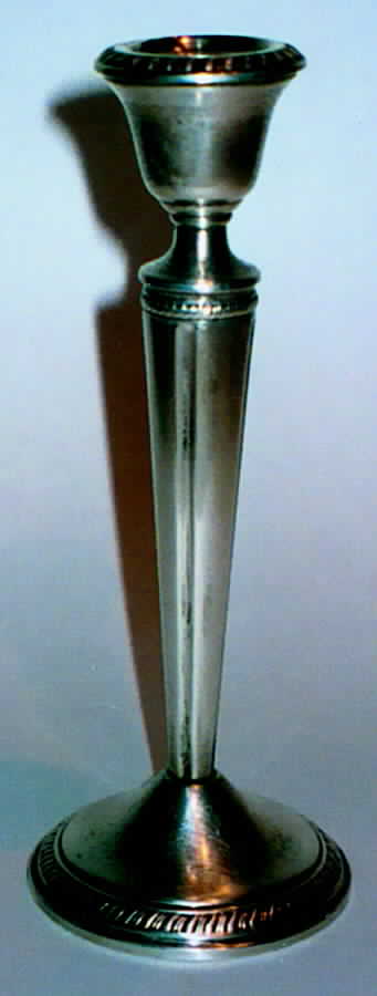 CWV2 (Sterling, Hollowware) 8" Weighted Candlestick by Crown Silver Co-1