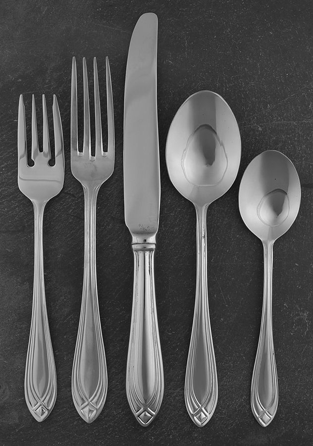 Arcadia (Stainless) 5 Piece Place Setting by Cuisinart Flatware-1