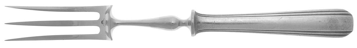 Palme (SILVERPLATE) Large Stainless-Prong Roast Carving Fork by Christofle France-1