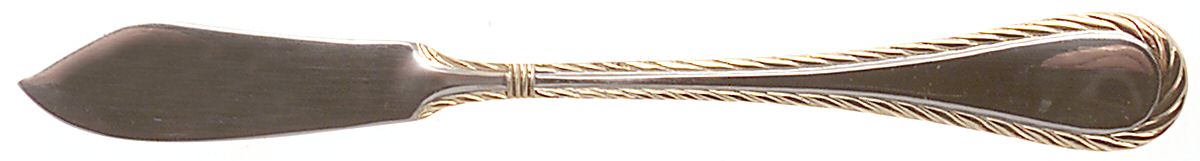 Carlyle (Stainless, Gold Accent) Flat Handle Master Butter Knife by Cambridge Silver-1