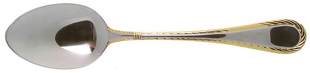 Carlyle (Stainless, Gold Accent) Tablespoon (Serving Spoon) by Cambridge Silver-1