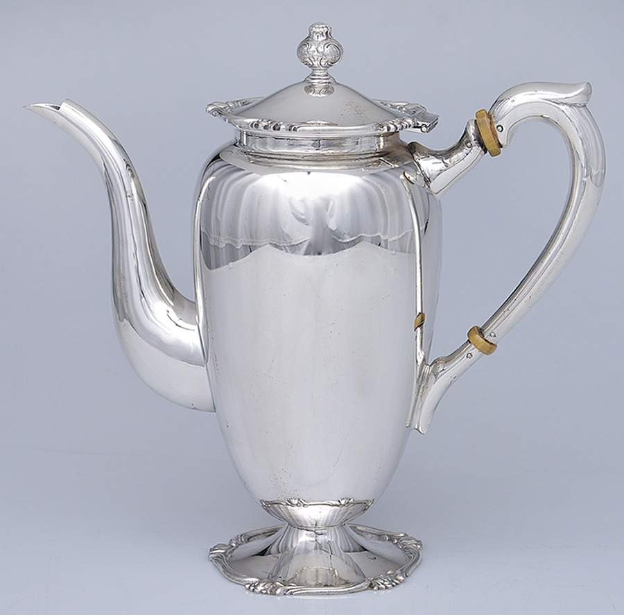 CXU5 (Sterling, Hollowware) Coffee Pot by Camusso (Peru)-1