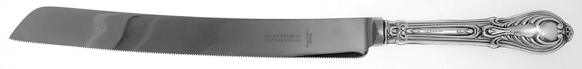 Cwv4 (Sterling) Cake Slicer with Stainless Blade by Crown Silver Co-1