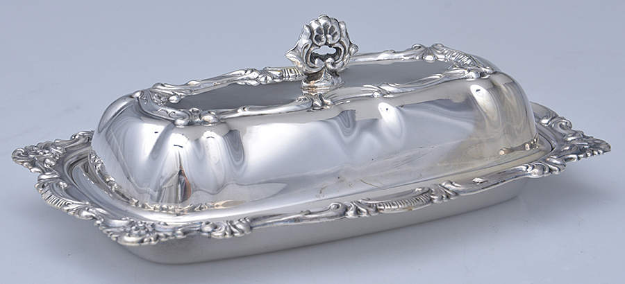 Silverplate Hollowware 1/4 Pound Covered Butter Dish by Crosby Silver-1