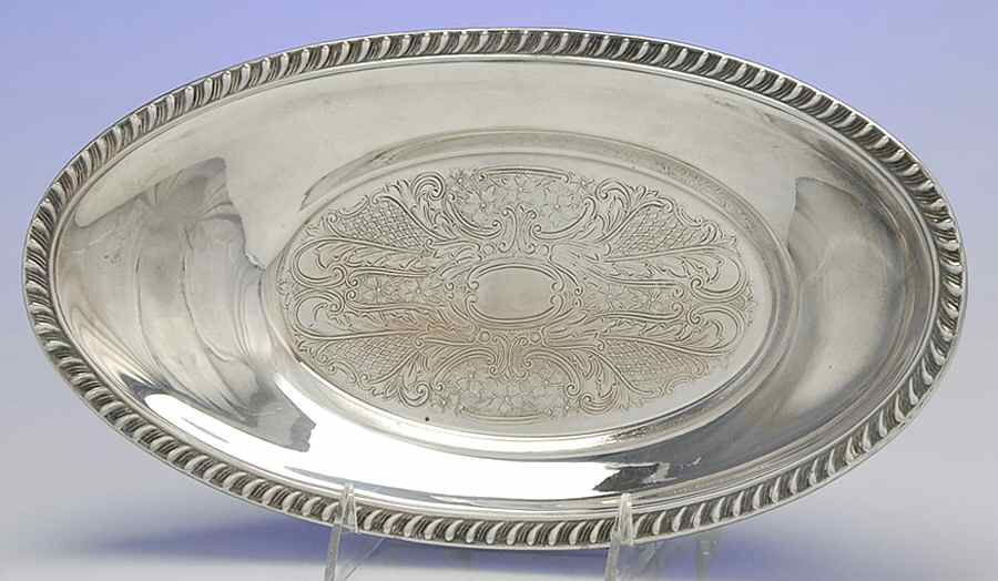 Silverplate Hollowware 12" Bread Tray by Crosby Silver-1