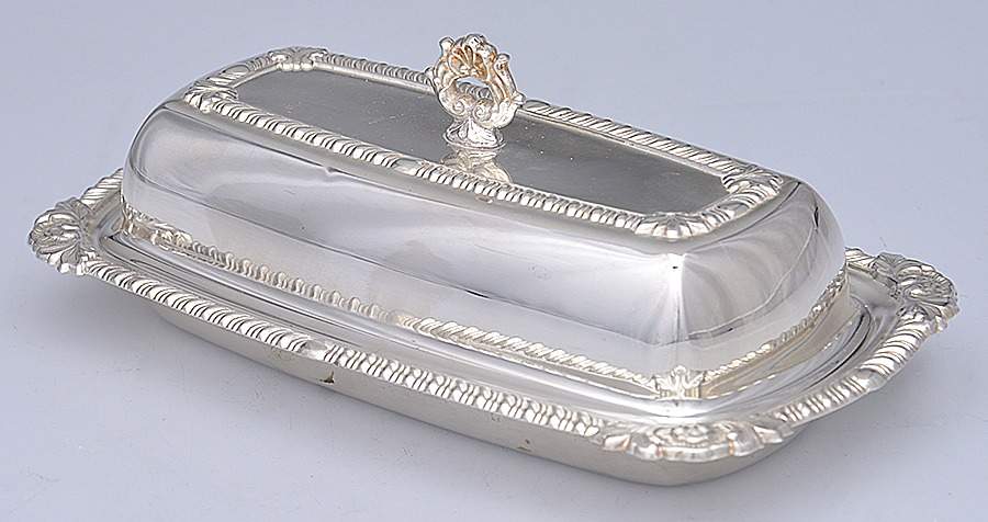 Silverplate Hollowware 1/4 Pound Covered Butter Dish by Crosby Silver-1
