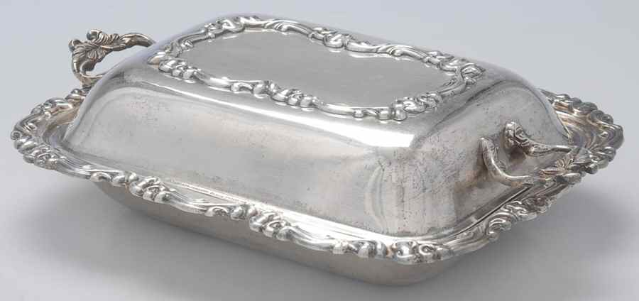 Sterling Hollowware Rectangular Covered Vegetable by Camusso (Peru)-1