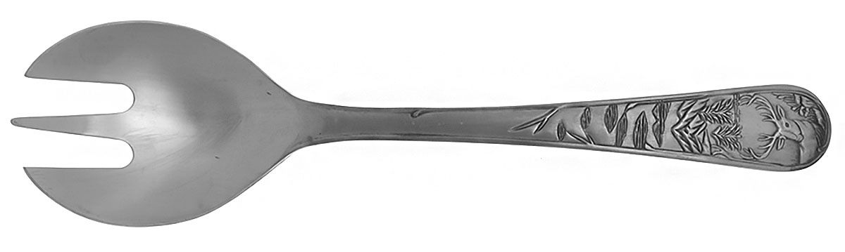 Deer (Stainless) Pierced Solid Serving Spoon by Cambridge Silver-1