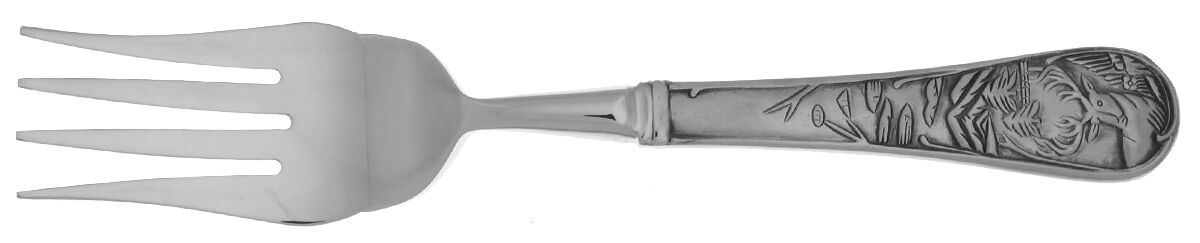 Deer (Stainless) Cold Meat Fork Large, Stainless Tines HC by Cambridge Silver-1
