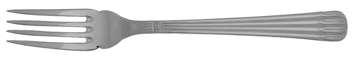 Osiris (Stainless, Ribbed Handle & Bolster) Individual Solid Fish Fork by Christofle France-1
