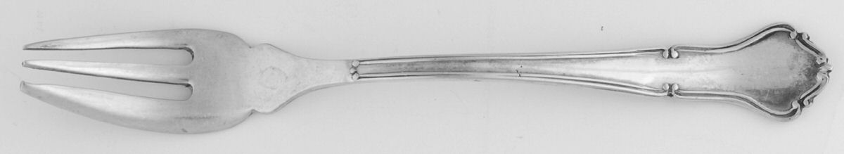 Baroque (Sterling) Pastry Fork by Camusso (Peru)-1