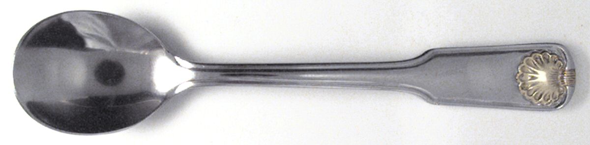 Shell-Gold Accent (Stainless) Sugar Spoon by Cambridge Silver-1