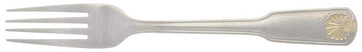Shell-Gold Accent (Stainless) Fork by Cambridge Silver-1