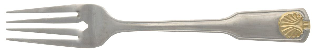 Shell-Gold Accent (Stainless) Individual Salad Fork by Cambridge Silver-1