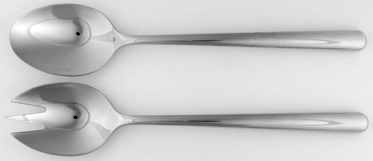 Charlotte (Stainless) (2 Pc) Solid Salad Set by Cambridge Silver-1