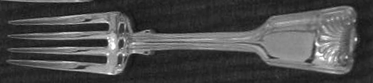 Fiddle Thread & Shell (Silverplate) Fork by Cooper Bros & Sons-1