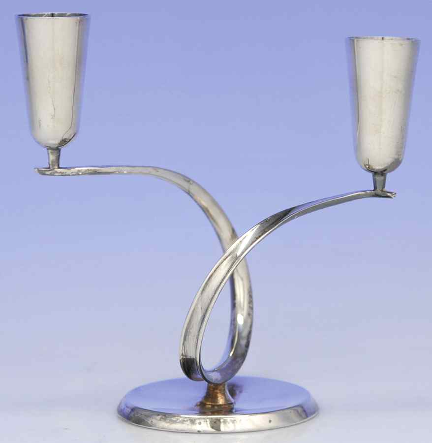 Sterling Hollowware Small 2-Light Sterling Candelabra by Cohr-1