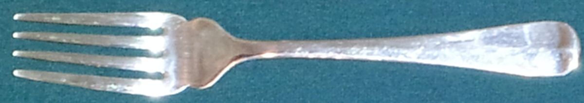 Rattail (Silverplate) Individual Solid Fish Fork by R. Carrs (England)-1