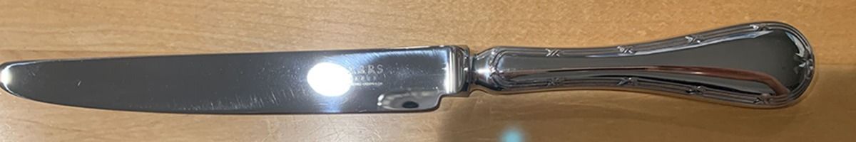 English Reed & Ribbon (Silverplate) New French Hollow Knife by R. Carrs (England)-1