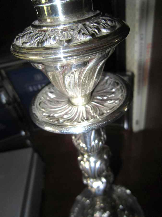 0490184 (Sterling, Hollowware) Sterling Candlestick by Camusso (Peru)-1