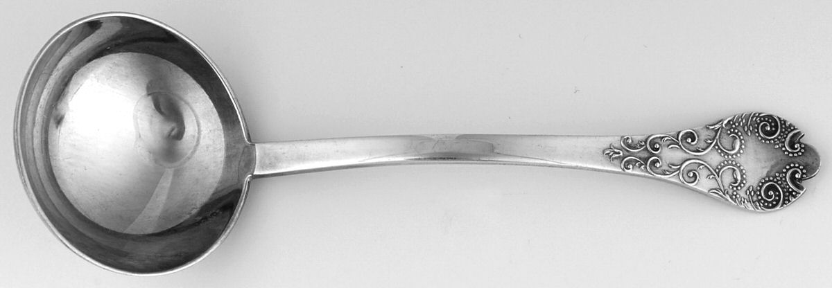 Charles II (Sterling) Solid Piece Cream Ladle by Carrington & Co-1