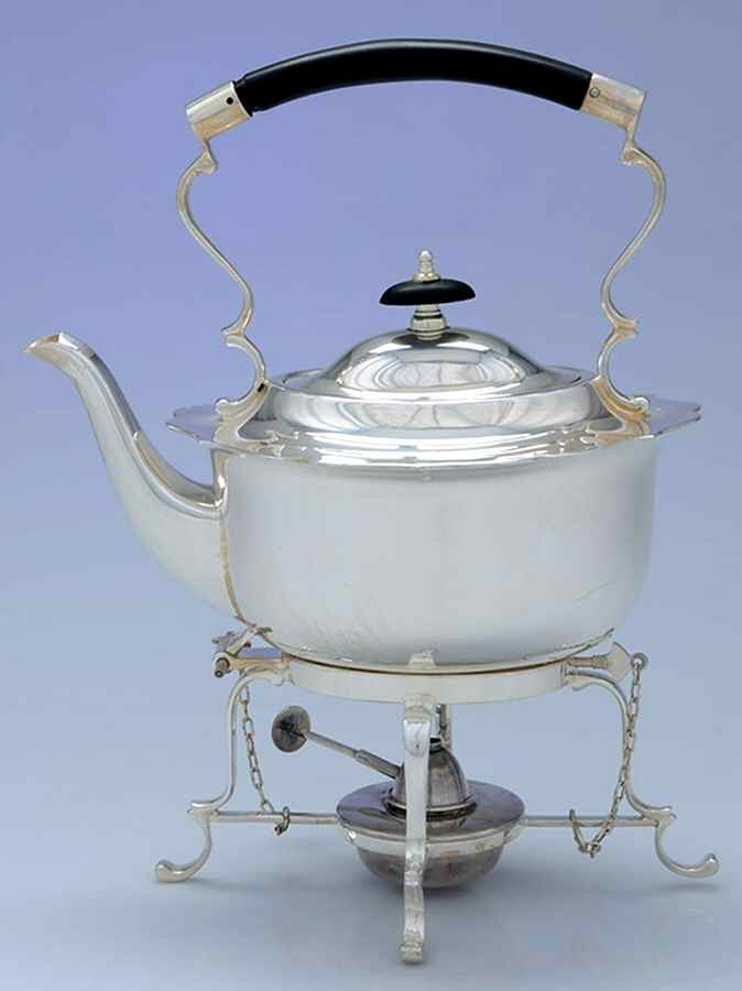 7239 (Silverplate, Hollowware) Kettle, Stand & Burner by Cheltenham & Co Ltd-1