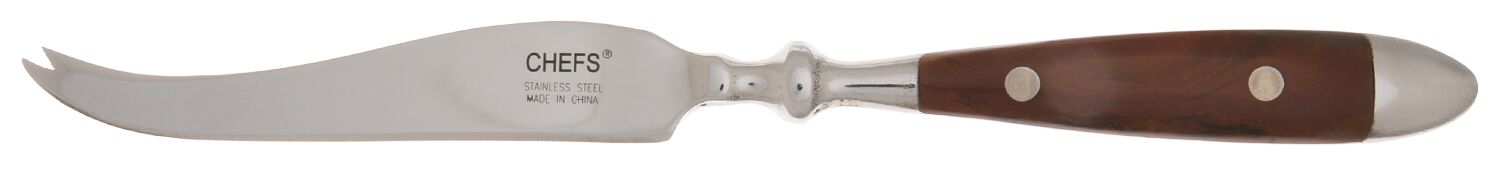 Bistro Woodgrain Brown (Stainless) Knife-Cheese/Stainless Blade by Chefs-1