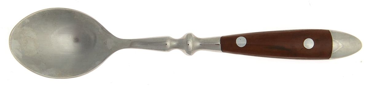 Bistro Woodgrain Brown (Stainless) Teaspoon by Chefs-1