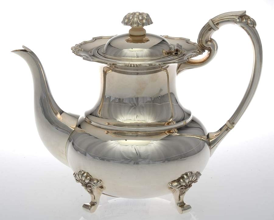 S2571 (Sterling, Hollowware) Coffee Pot by Cooper Bros & Sons-1