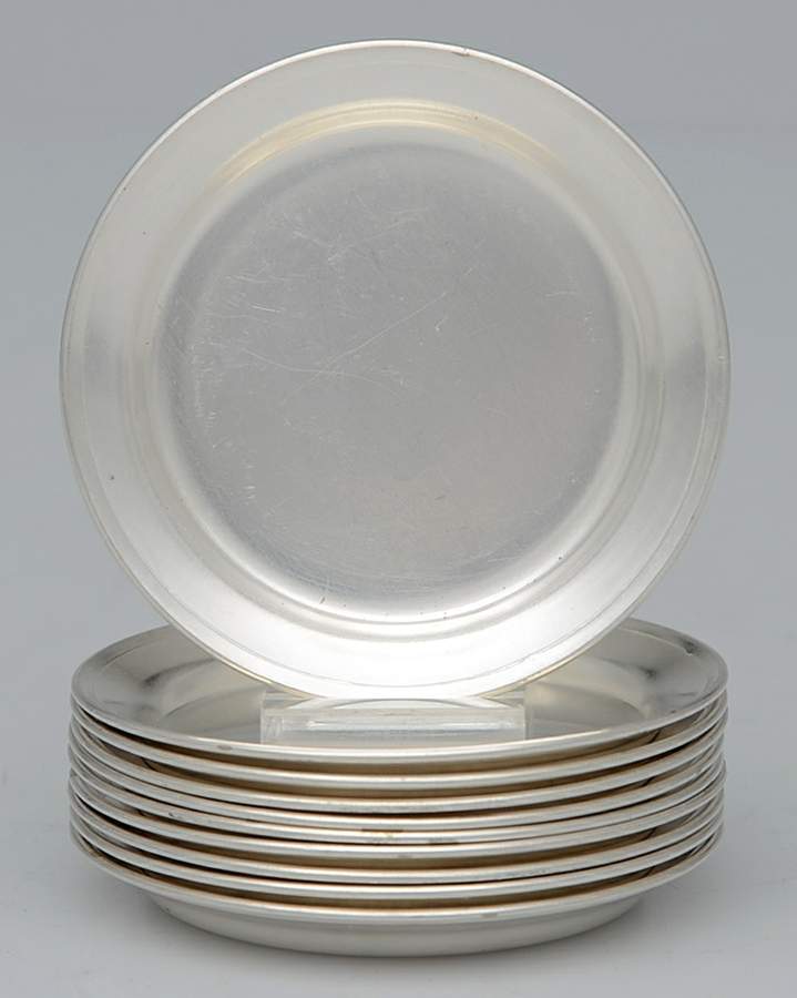 Silverplate Hollowware Butter Pat - Set of 10 by Cecil Mfg Co-1
