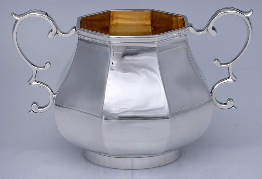 C0A2 (Sterling, Hollowware) Open Sugar Bowl by Charles Stuart Harris-1