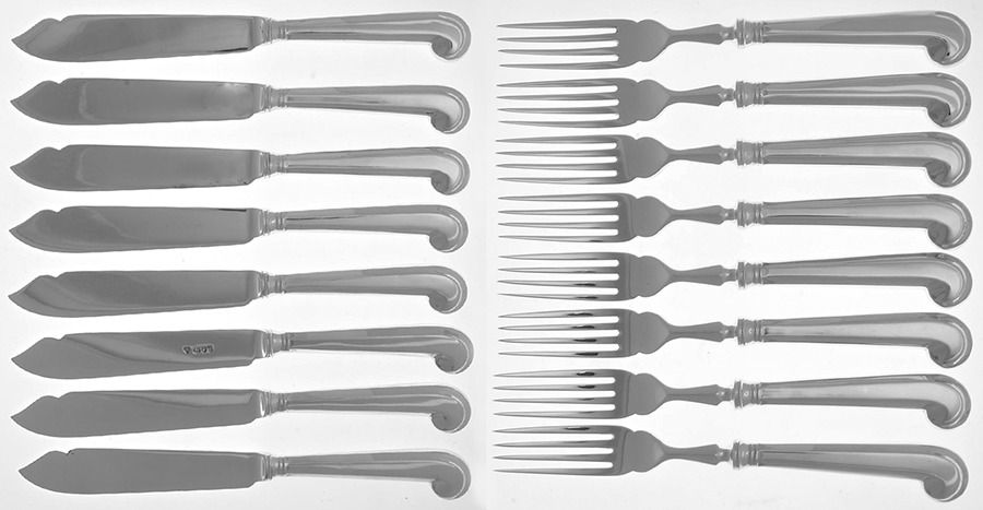 Dog Nose (Sterling) 16 Piece Fish Set (8 FFHIS,8 FKHIS) by CJ Vander-1