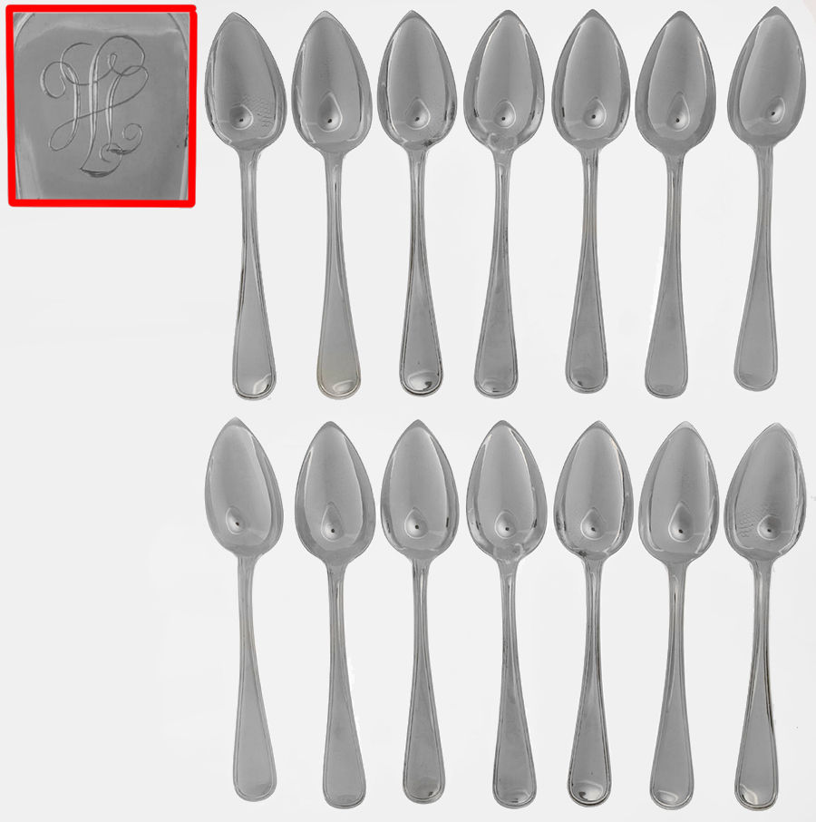 CJB1  Dessert/Oval Soup Spoon - Set of 14 by C.J. Begeer-1