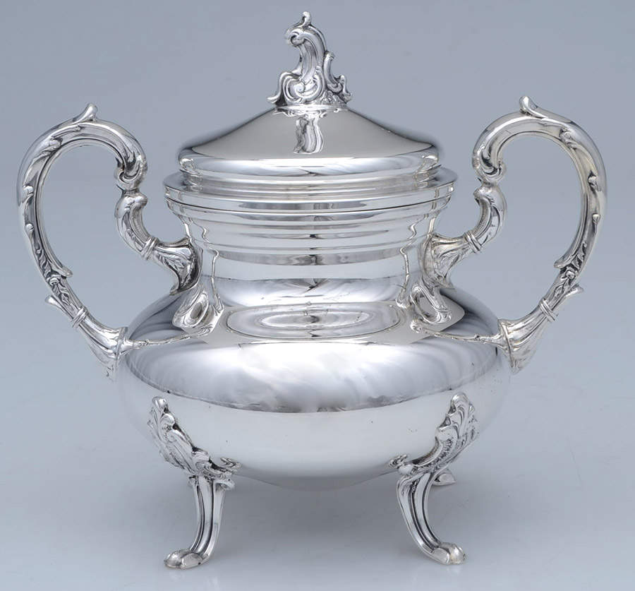 CXU1 (Sterling, Hollowware) Sugar Bowl & Lid by Camusso (Peru)-1