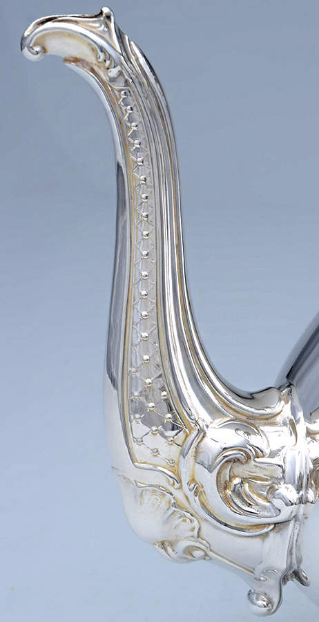 CXU1 (Sterling, Hollowware) 6 Piece Tea Set (SCP, STP, SCR, SSU, SWB, WTL) by Camusso (Peru)-4