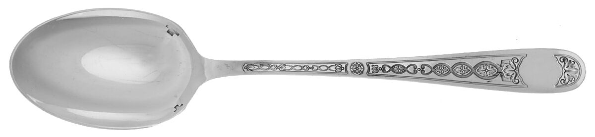 Villeroy (Silverplate) Solid Serving Spoon by Christofle France-1